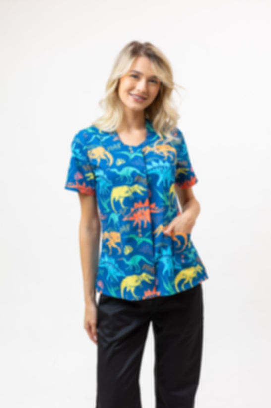 Tunica cu nasturi imprimata Dinozaur E03